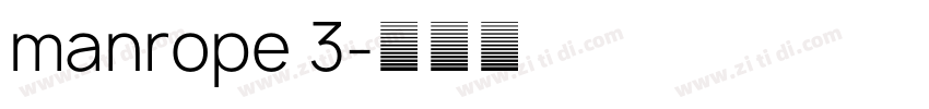 manrope 3字体转换
